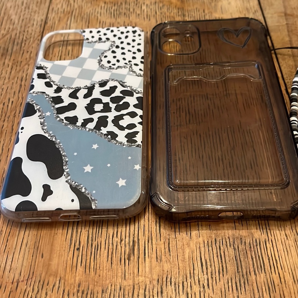 Two gently used iPhone 11 cases